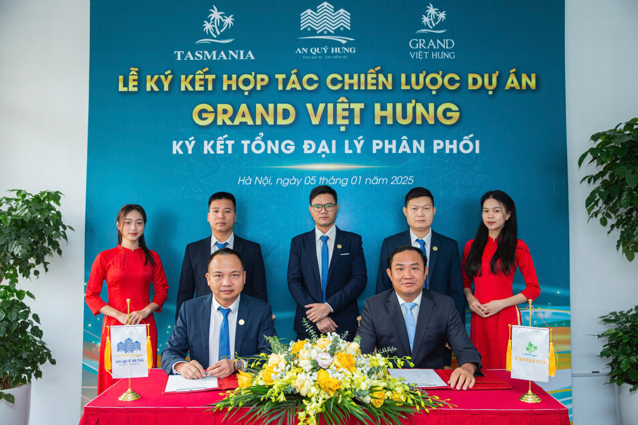 Lễ ký kết hợp tác chiến lược: An Quý Hưng trở thành tổng đại lý phân phối chính thức dự án KĐT Grand Việt Hưng – Bình Định